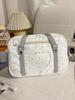 Style Polka Dot Tote Bag With Durable Nylon And Zipper Closure For School And Leisure