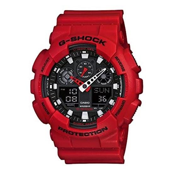 Casio G-Shock Wristwatch GA-100B-4AJF Mens Red