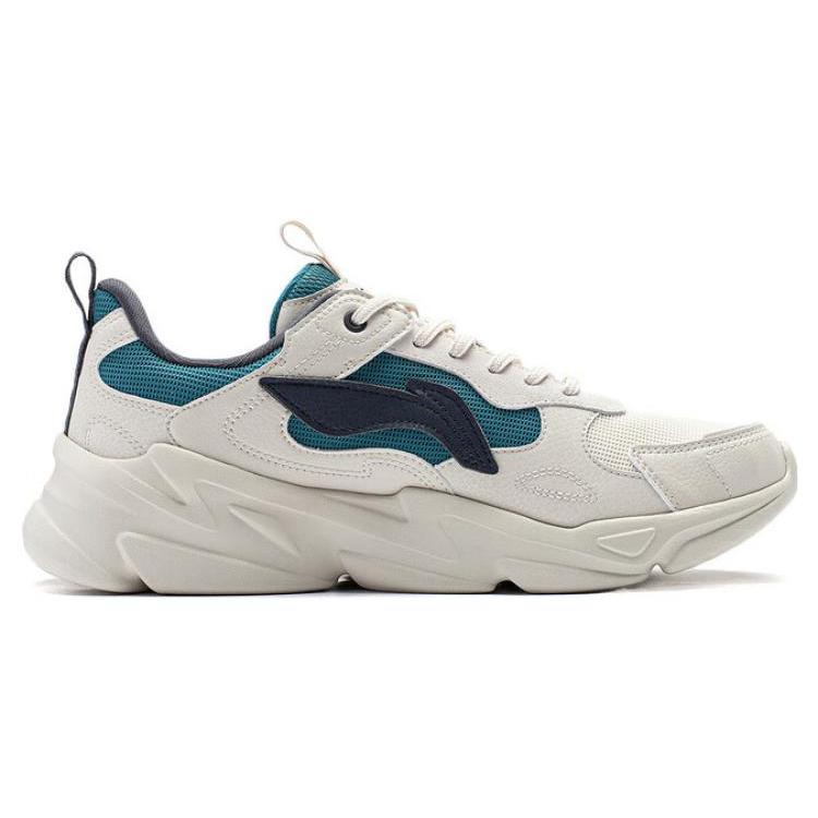 Li Ning Firefly Амортизация Нескользящие Износостойкие Низкие Повседневные Кроссовки Мужские Бело-Синие AGCT387-1