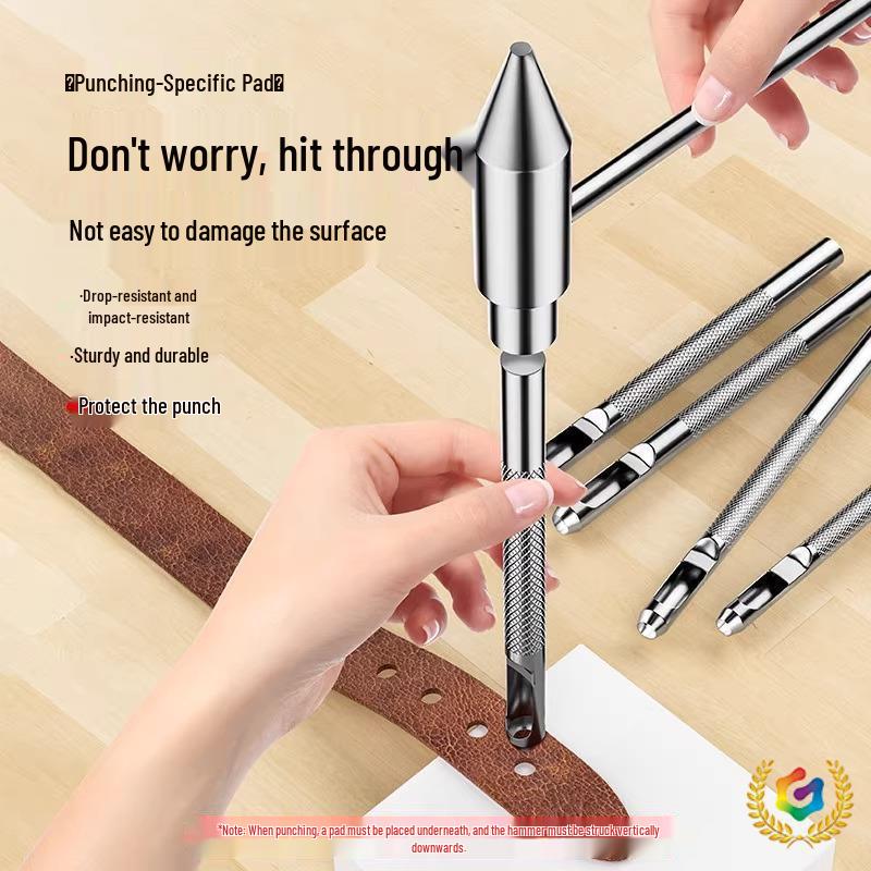 Инструмент для пробивки кожи для ремней и ремешков - Идеально подходит для поясных ремней, плечевых ремней, обуви, люверсов и ремешков для часов