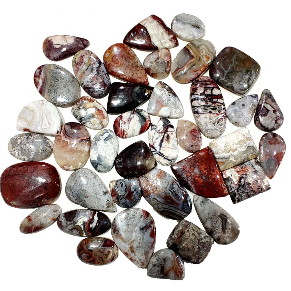 Natural Crazy Lace Agate Cabochon, Healing Loose Gemstone Lot, Mix Shapes And All Size Cabochon Use For Jewelry Making.