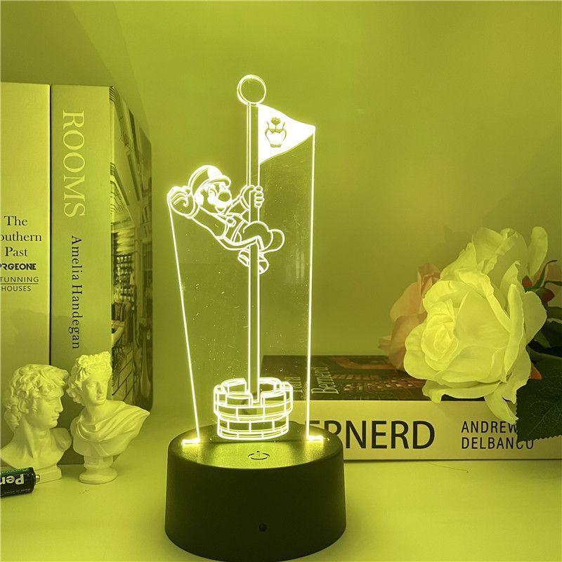 Super Mario Yoshi 3d Acrylic Night Lamp With Touch Control For Kids Room