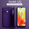 Жидкий силиконовый чехол для XiaoMi RedMi 12C REDMI12C 12 C, модный силиконовый мягкий противоударный чехол с полным покрытием
