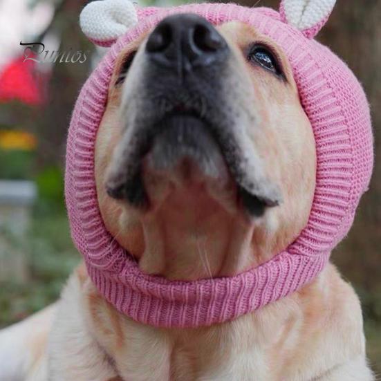 Children Hat Winter Pet Cap Knitted High Elasticity Keep Warm Solid Color Ear Decor Toddler Boys Girls Beanie Photo Prop Headwear