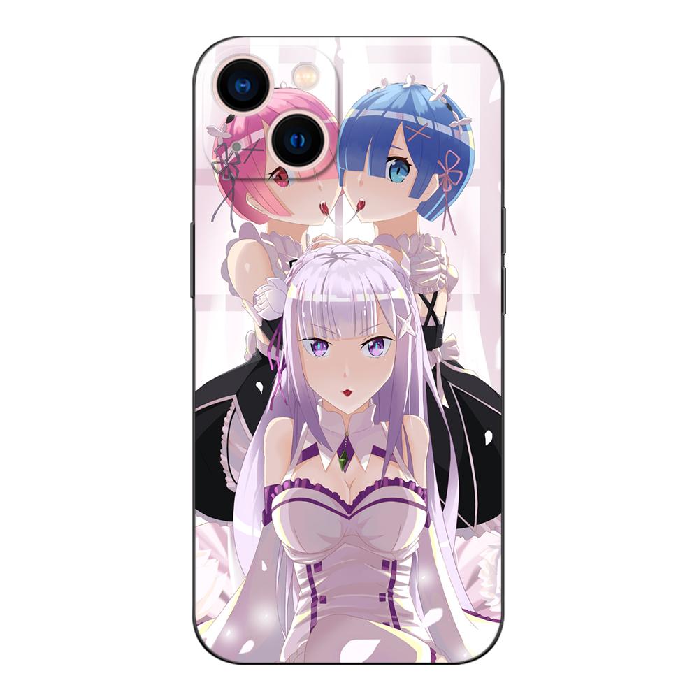 Black Tpu Case For Vivo Y01 Y2 Y12S Y12A Y50 Y15 Y15A Y15S Y17 Y3 Y11 Y50 Y50T Y51S 2019 2020 5G Ram Rem Anime Cartoon