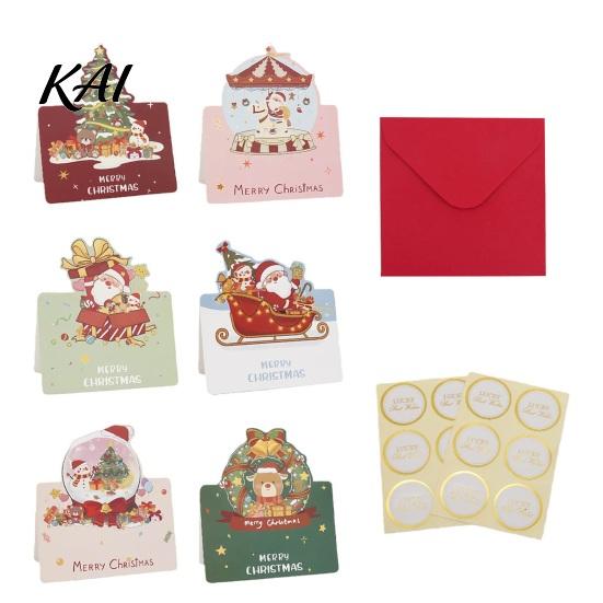 Holiday Greeting Cards 10 Pcs 3D Christmas Card, Cute Tree Santa Snowman Eve Party Favors Wreath Design for Festive Messages, Wishes Claus