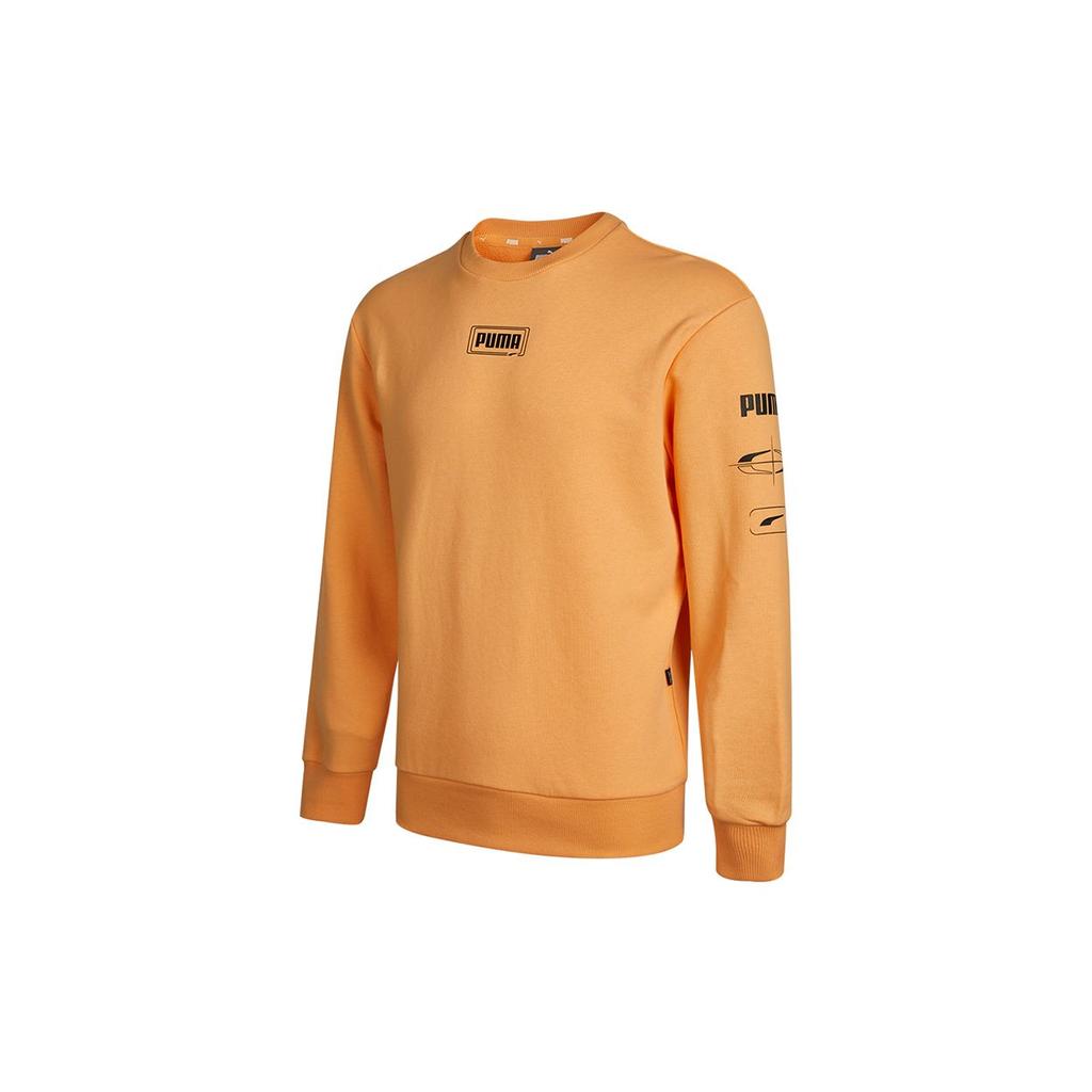 Puma Rebel Crew FT Casual Sport Round Neck Knitted Pullover Sweatshirt Men Tops Orange 531293-36