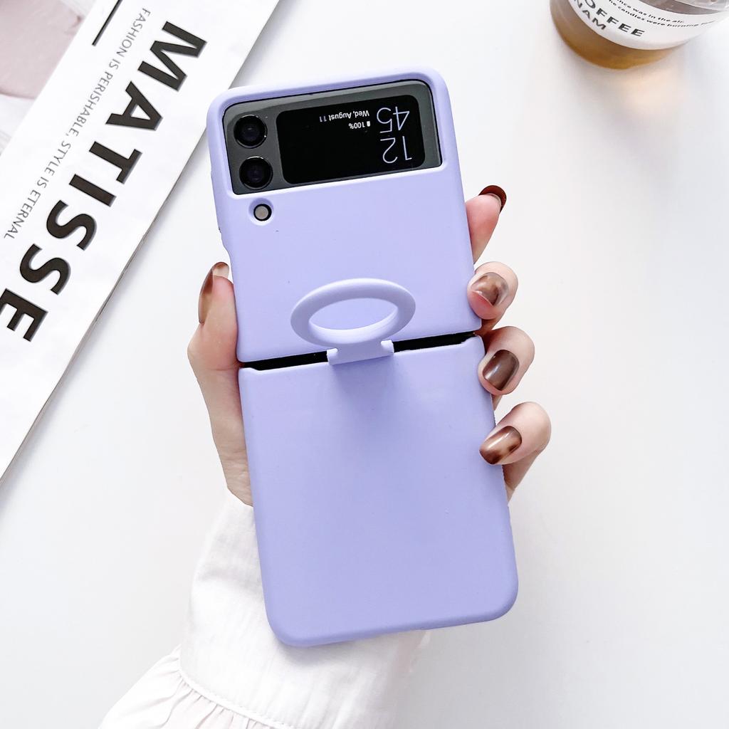 Для Samsung Galaxy Z Flip 4 3 Роскошный простой силиконовый чехол с пряжкой, складной противоударный защитный чехол, аксессуары
