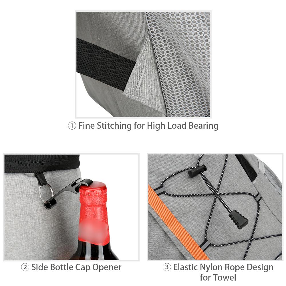 Изолированный рюкзак-холодильник Алюминиевая фольга Термический рюкзак Сумка-холодильник для пикника для кемпинга CLE