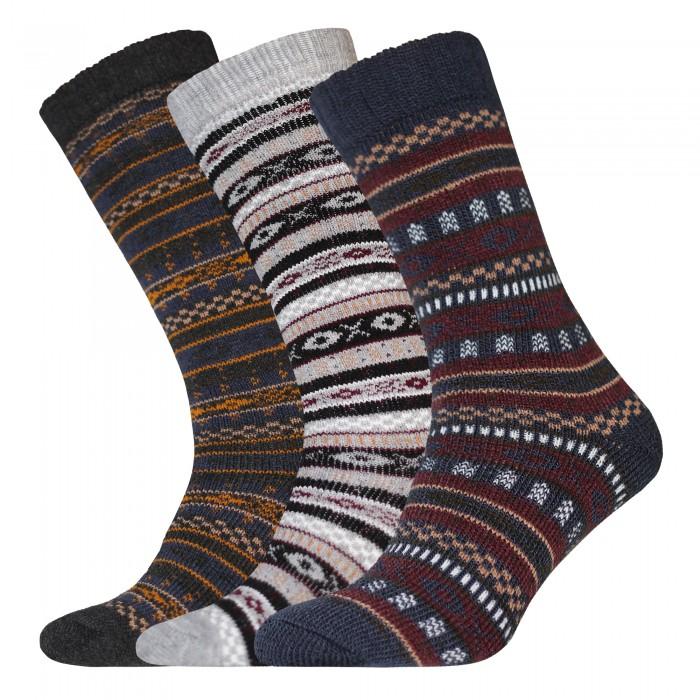 Womens/Ladies Nordic Wellington Socks (Pack Of 3)