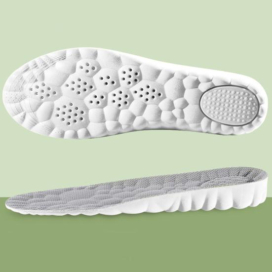 Yousheng 1 Pair Breathable Insoles Moisture-Absorbing Shock Absorbing U-Heel Support Sports Shoes Inserts Comfortable Walking Shoe Insoles