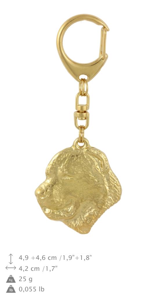 Central Asia Shepherd Dog, Central Asian Shepherd Dog – Gilded key ring with dog, handbag decoration | Art-Dog