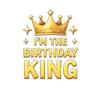 Черная футболка Я Король Дня Рождения Принт Корона и Звезды для празднования Дня Рождения