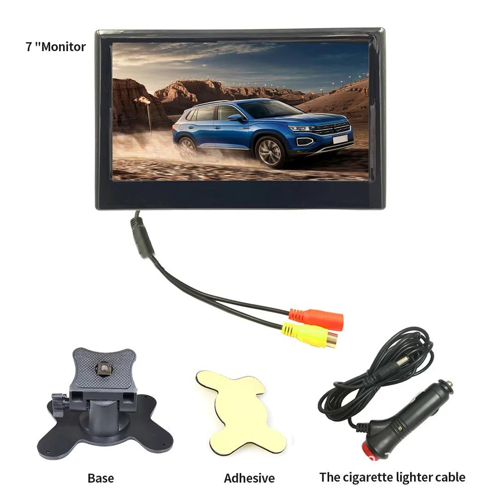 7-дюймовый автомобильный монитор TFT LCD цветной экран Автомобильная камера заднего вида Безопасная парковка Реверсивный дисплей заднего вида Поддержка монитора Автомобильная камера