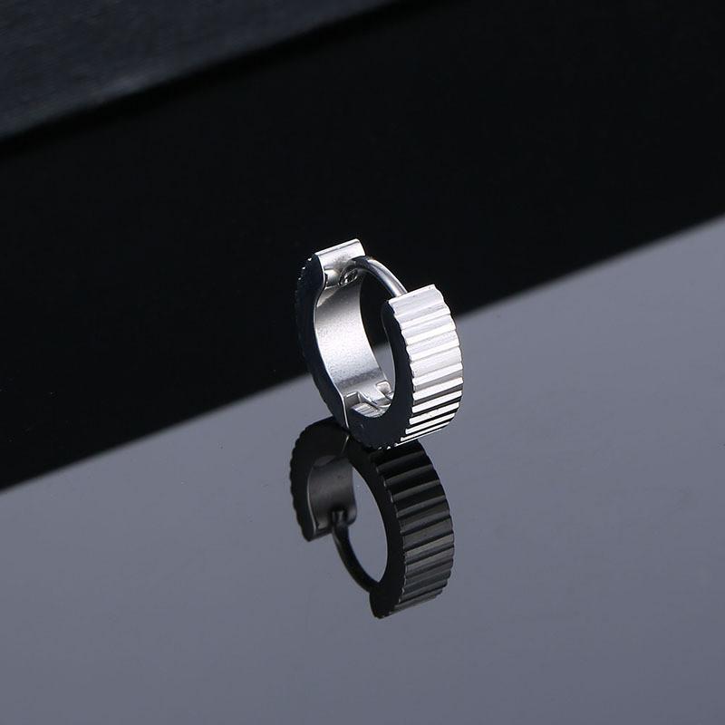 New Design Gear Stainless Steel Earring Fashion Punk Hip Hop Geometric Stud Ear Jewelry Party Gifts For Women Men