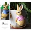 Resin Rabbit Figurine Anti-fading Fashion Cute Little Statue Plant Pot Decoration