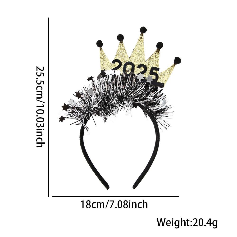 Gold Silver Happy New Year Headband Glitter Party Photo Props  Party Supplies