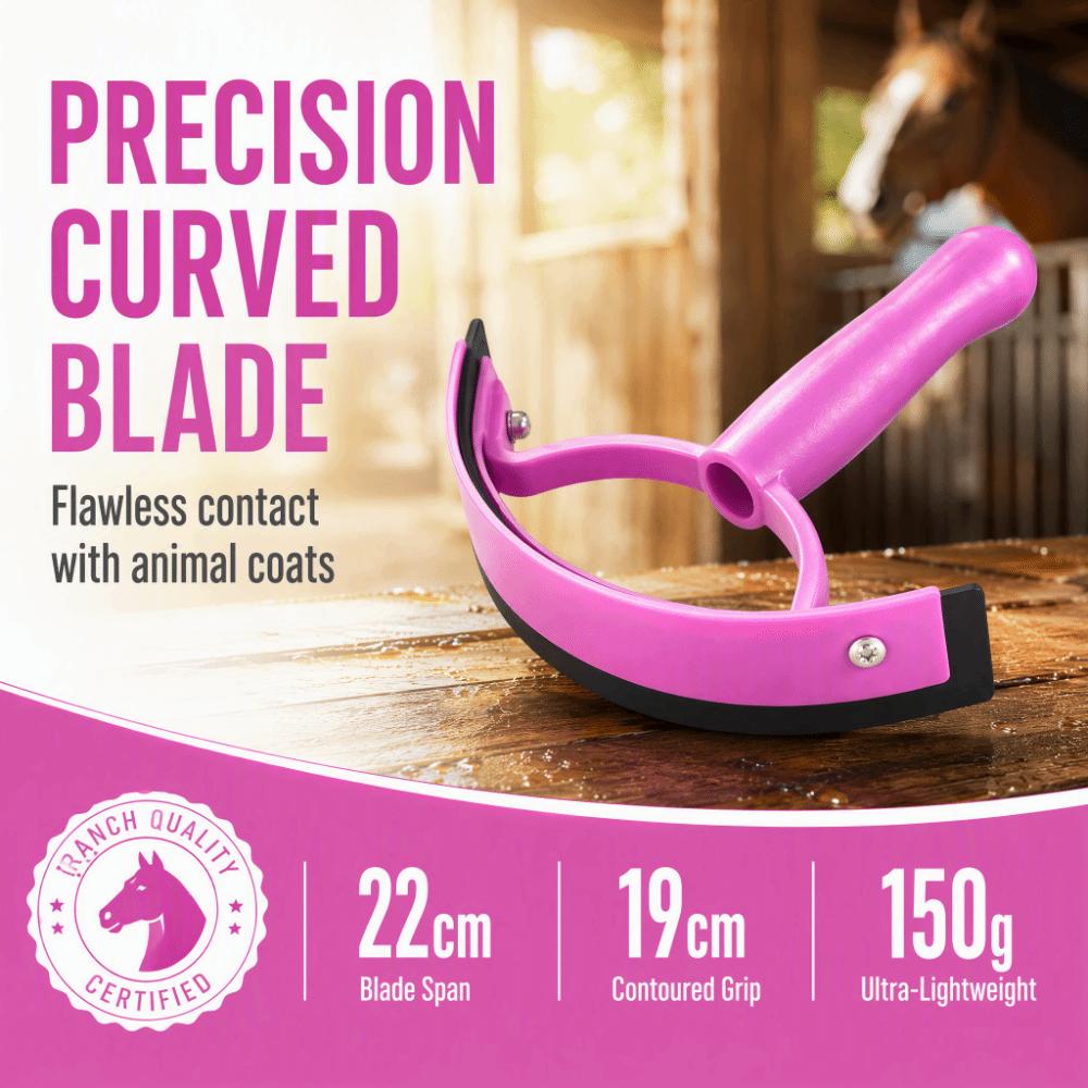 Plastic Handle Horse Sweat Scraper Random Color Handheld Sweat Scraper Riding Grooming Tool Horses