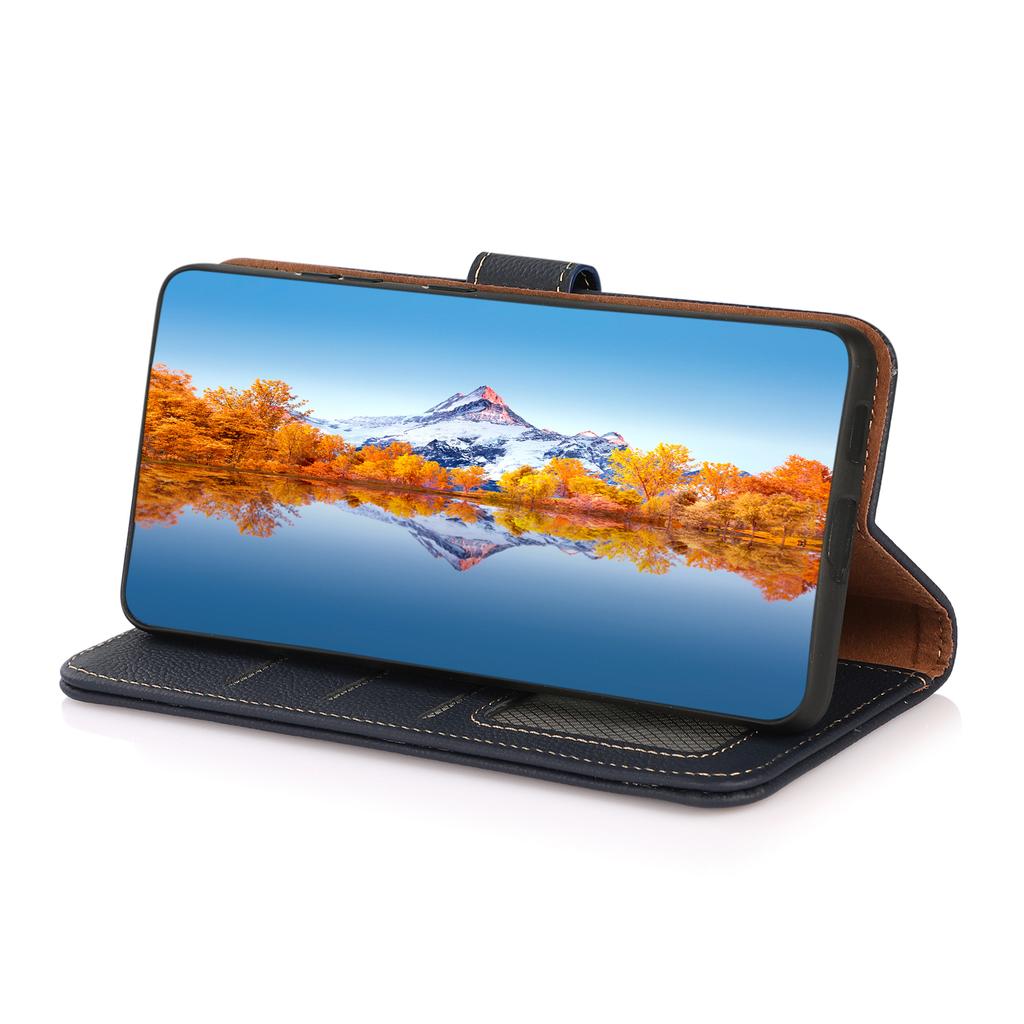 KHAZNEH For OnePlus 13 Case Genuine Cow Leather Wallet Phone Cover