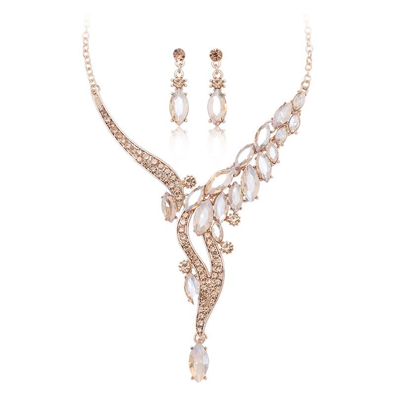 Necklace Earrings Two-Piece Bridal Wedding Accessories Vintage Haute Design Jewelry