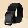 Мужской модный холщовый ремень с автоматической пряжкой - Идеально подходит для джинсов, активного отдыха и спортивных тренировок, Черный День святого Валентина