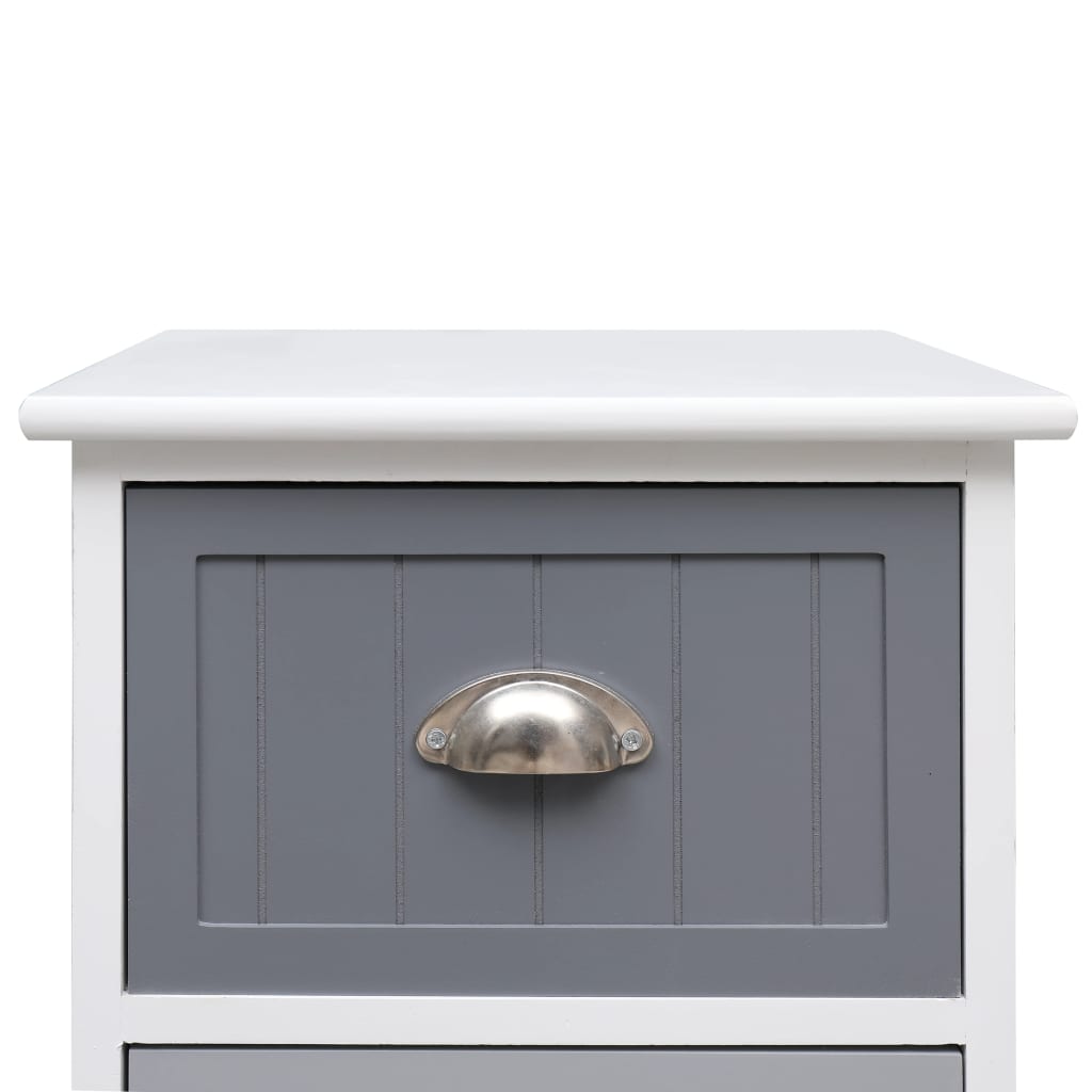 Side Table Cabinet 35 x 30 x 90 cm Solid Paulownia Wood