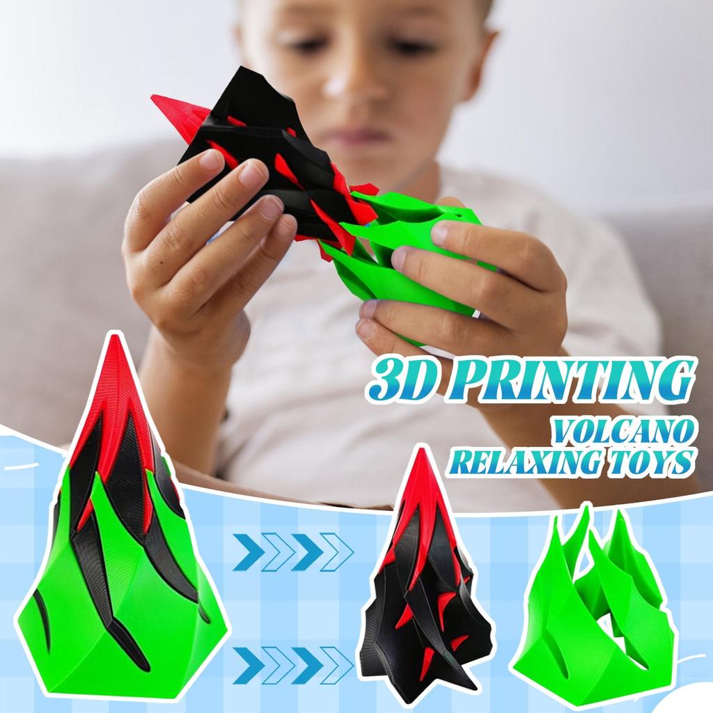 3D-печать вулканов, толкающих, расслабляющих, вращающихся и головоломки