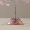 Rose Quartz Crystal Tree Orgonite Base 80 Gemstones