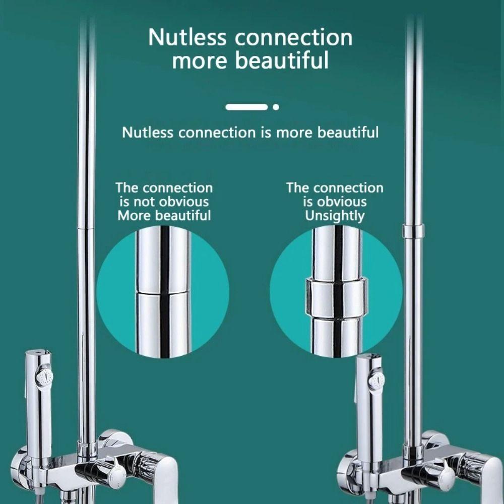 30cm Shower Extension Pipe Copper Shower Extension Rod Black Extension Pipe Connection Toilet