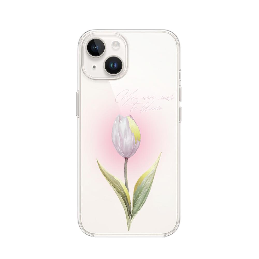 Etui Do Iphone 14 Przeźroczyste, Silikonowe Flexi, Kwiaty, Tulipan
