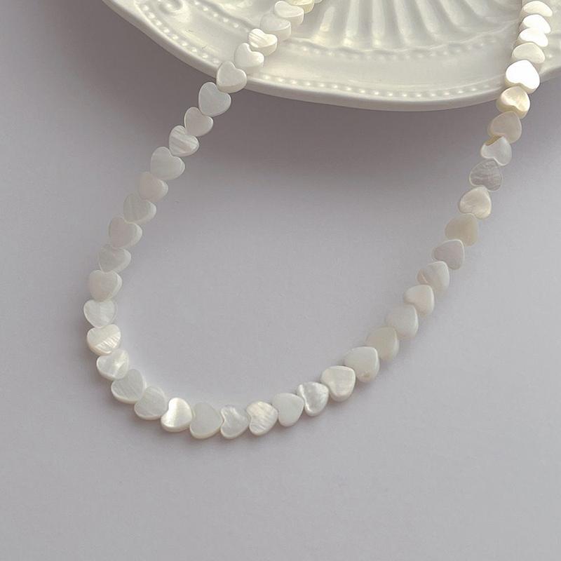 Универсальное изысканное 6-миллиметровое ожерелье из бисера в форме сердца для женщин и девочек, милый темперамент, простота, ключичная цепочка, подарки