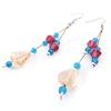[B8372] - Turquoise Pink 'Calcutta' Earrings