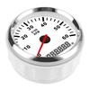 Tachometer Gauge 6000RAM Red Backlight LCD Display 85mm Waterproof 12 24V for Car Boat YachtWhite Dial Silver Frame