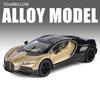 1:24 Турбийон Хирон Сплав Спортивный Автомобиль Модель Литье под Давлением Металл Гонки Супер Автомобили Модель Автомобиля Симуляция Звука и Света Подарок для Детей