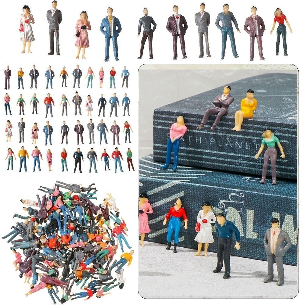 10pcs 1:87 Scale Passengers Stand/Sit People Model Different Poses Simulation Doll