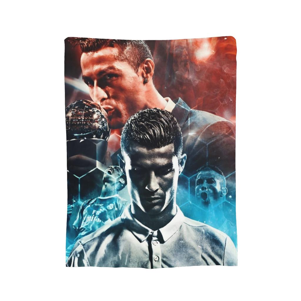 Плед-пододеяльник с изображением футбольной легенды CR7, бархатный, супертеплый, для путешествий на самолете, спальни, одеяло