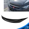 Для 2016-2021 Honda Civic Si Глянцевый Черный Окрашенный Передний Капот Молдинг Отделка Накладка на Нос