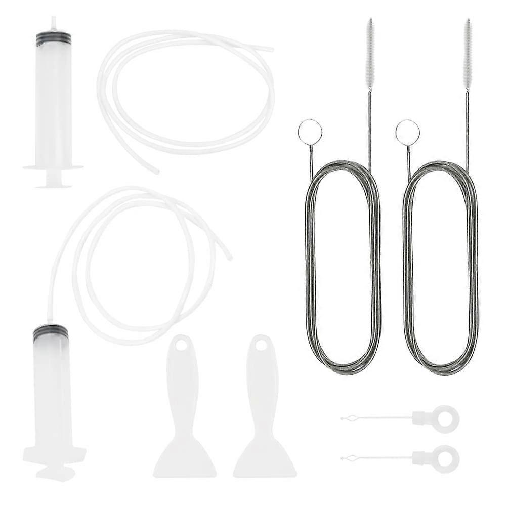 10 Pcs Reusable Refrigerator Cleaning Kit, 1.5M Long Flexible Spiral Brush, Refrigerator Drain Hole Cleaning Tool, Fridge Cleaning