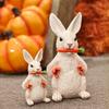 Garden Bunny Sculpture Resin Animal Craft for Outdoor Garden and Courtyard Entrance Decoration