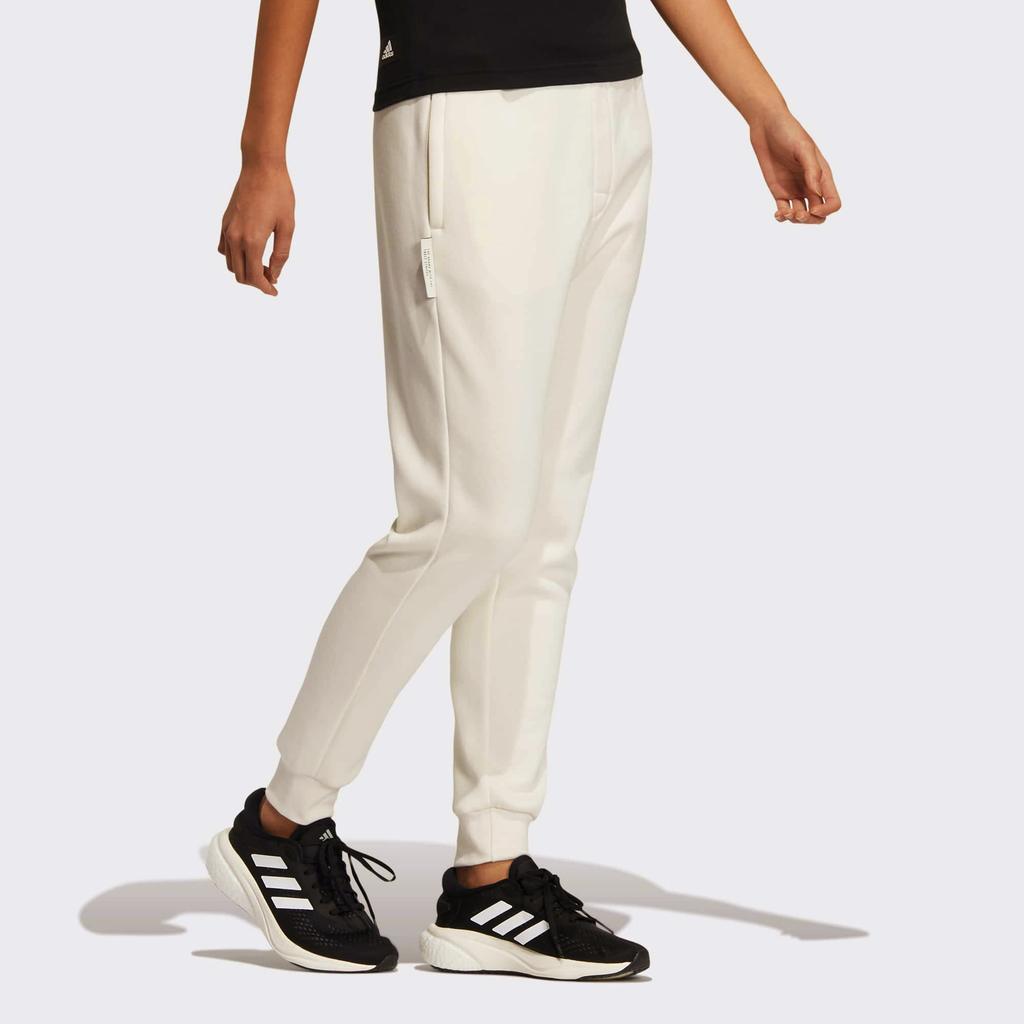 Adidas FW22 Принт логотипа Эластичный пояс Флисовые манжеты Спортивные брюки Женские плавки Белые IB2719