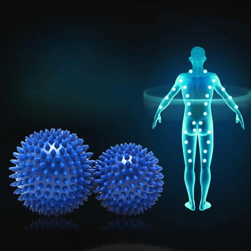 7 см мяч для фитнеса, физиотерапии, ПВХ, массажный мяч с жесткими шипами, для облегчения подошвенного фасциита, портативное оборудование, бодибилдинг, спорт