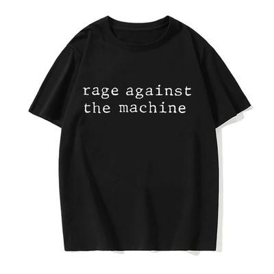Футболки с буквами Rage Against The Machine RATM Рэп Метал Рок Любители Хипстер Уличная одежда Премиум Летняя С круглым вырезом Хипстерская Футболка