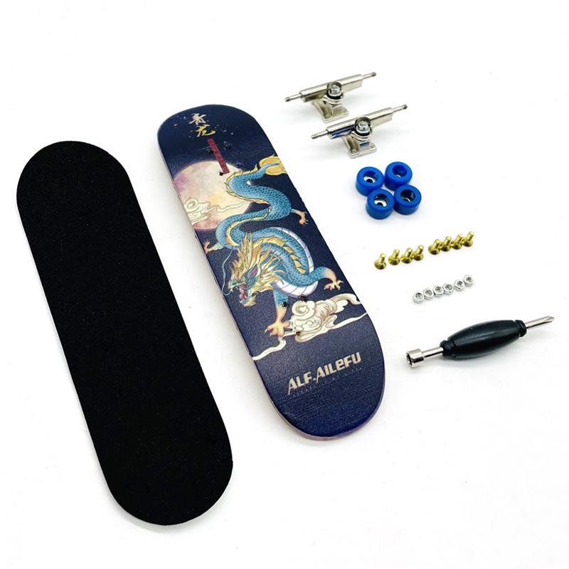 Maple Double Kick Finger Skateboard Toy for Teens & Children