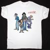Винтажная Белая Футболка GORILLAZ с Белой Полоской, Тяжелый Хлопок, Размеры S-5XL, Для Фанатов BT513, Унисекс