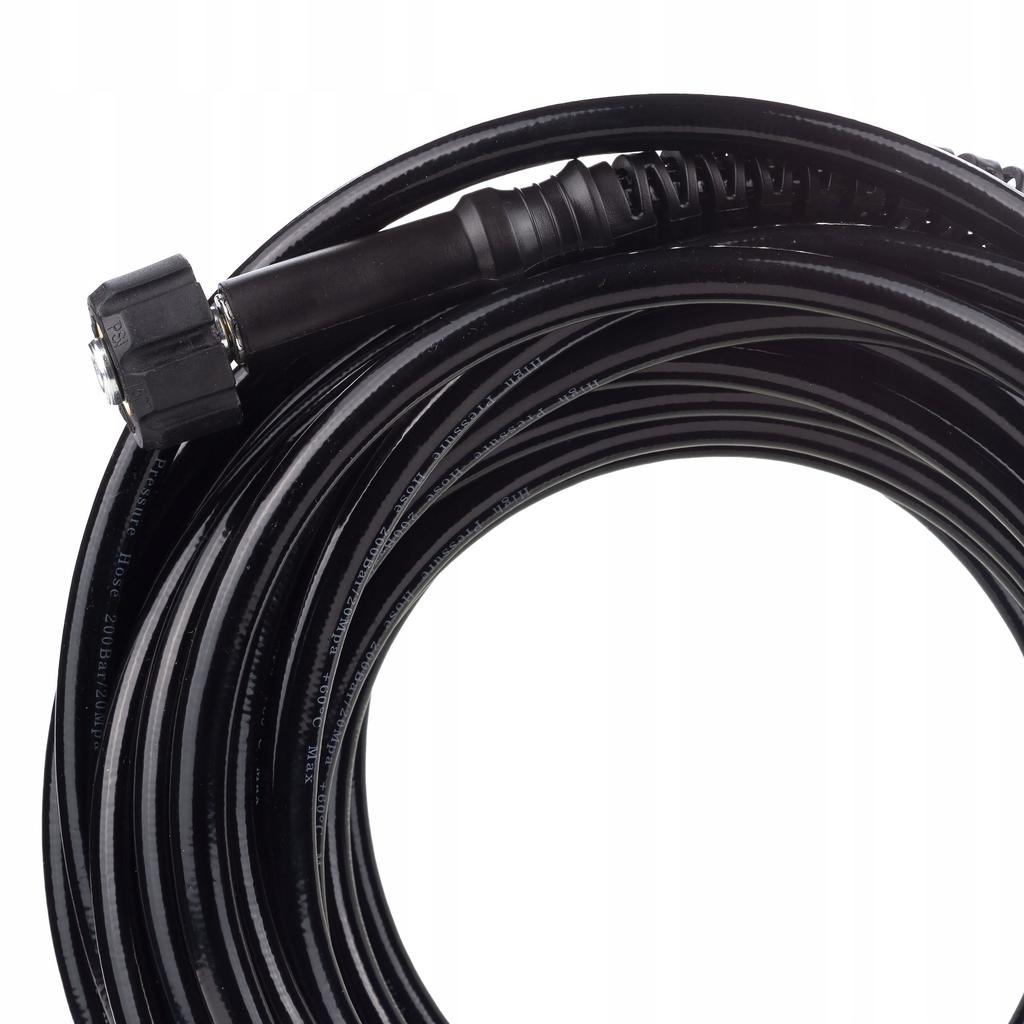 Rosfix Wąż Wysokociśnieniowy 15M – 1/4"" 155bar do Czyszczenia Rur z Dyszą Mosiężną | Złącza M22 x 1.5 | Adapter Karcher Bayonet