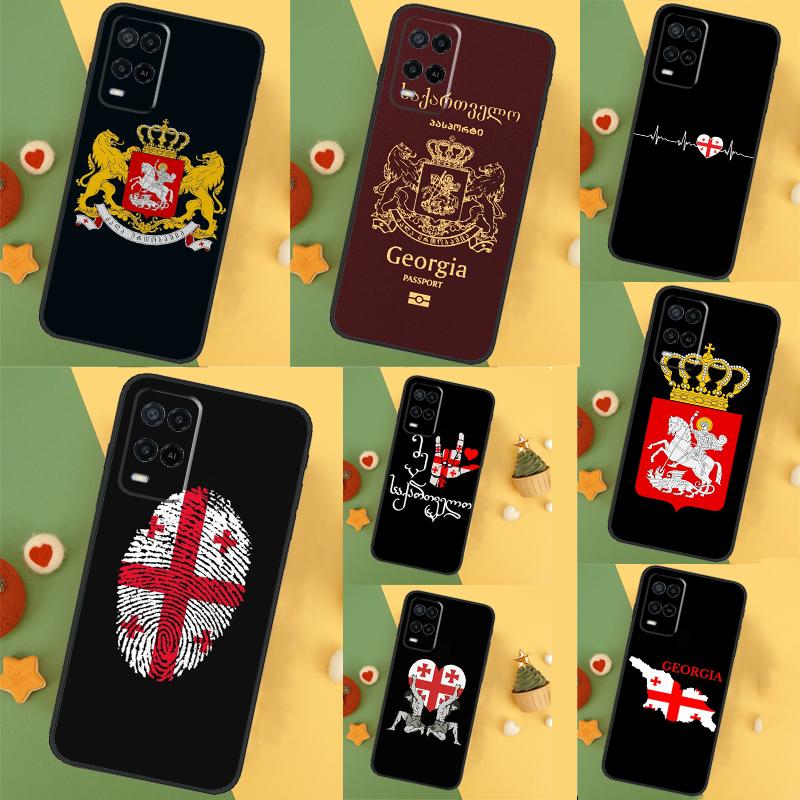 Georgia Flag For OPPO A96 A76 A16 A52 A72 A92 A98 A78 A58 A5 A9 A15 A17 A77 A53S A57S A94 A74 A54 Case