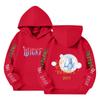 Kids' Long Sleeve Loose Pullover Letter Print Drawstring Hooded Sweatshirt