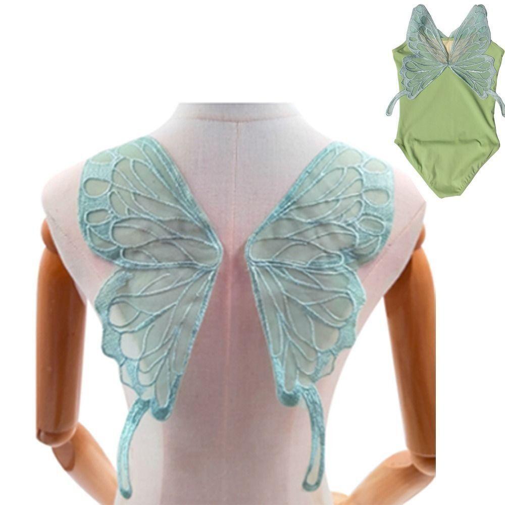 DIY Decorative 3D Wings Patch Mesh Butterfly Embroidered Appliques Organza Butterfly Wings Patch