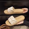 Крутые шлепанцы на плоской подошве женские летние новые повседневные нескользящие пляжные шлепанцы на мягкой подошве ленивые шлепанцы с перемычкой