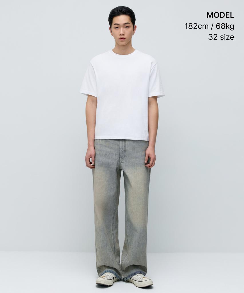 MUSINSA STANDARD Inside Out Loose Baggy Denim Pants [Light Indigo]